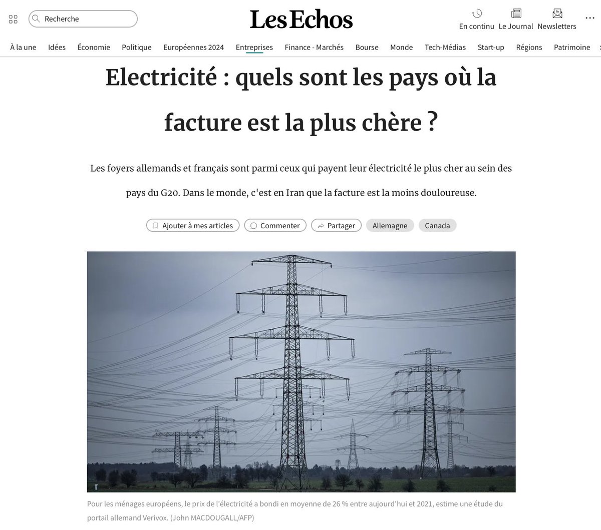 Le prix de l’électricité en France est l’un des plus chers des pays du G20 ! Ce triste record est d’autant plus insupportable que si nous revenions au prix national de l’électricité nous paierions l’électricité 2 fois moins cher.