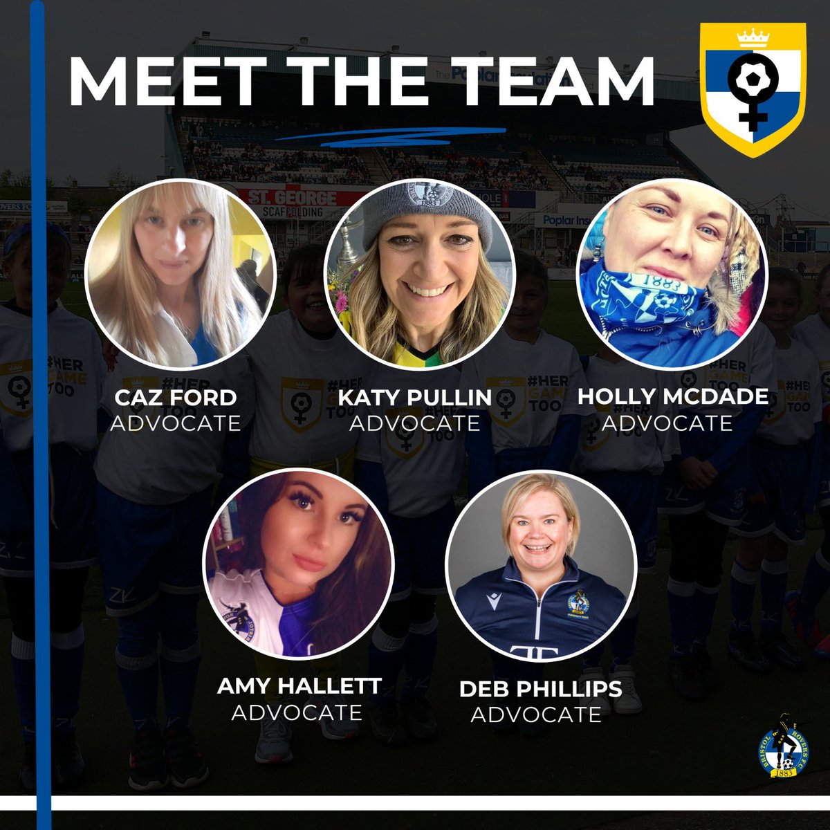 👋 MEET THE TEAM Now that we’ve officially made our first post, we wanted to introduce the team! 💙 Caz & Lucy are our Bristol Rovers Ambassadors and Chloe is our Bristol Rovers Women’s Ambassador. 🤍 Our team of advocates assist with both BRFC and Gas Girls projects!