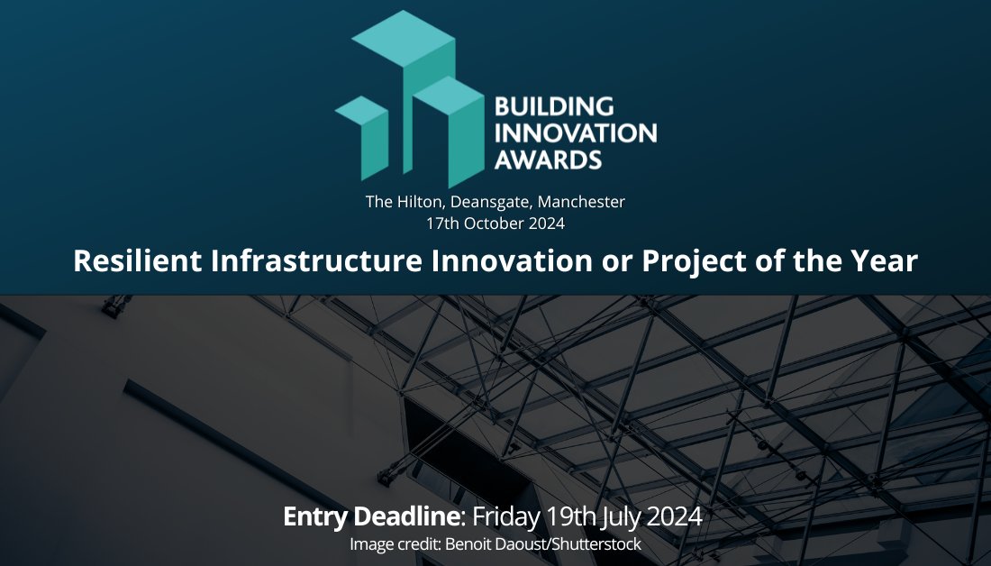 The Building Innovation Awards are looking for outstanding innovations or specific projects that demonstrate resilience in infrastructure development.

Submit your entries now: buildinginnovationawards.co.uk/resilient-infr…

#BuildingInnovationAwards #BIA2024 #construction #ukconstruction