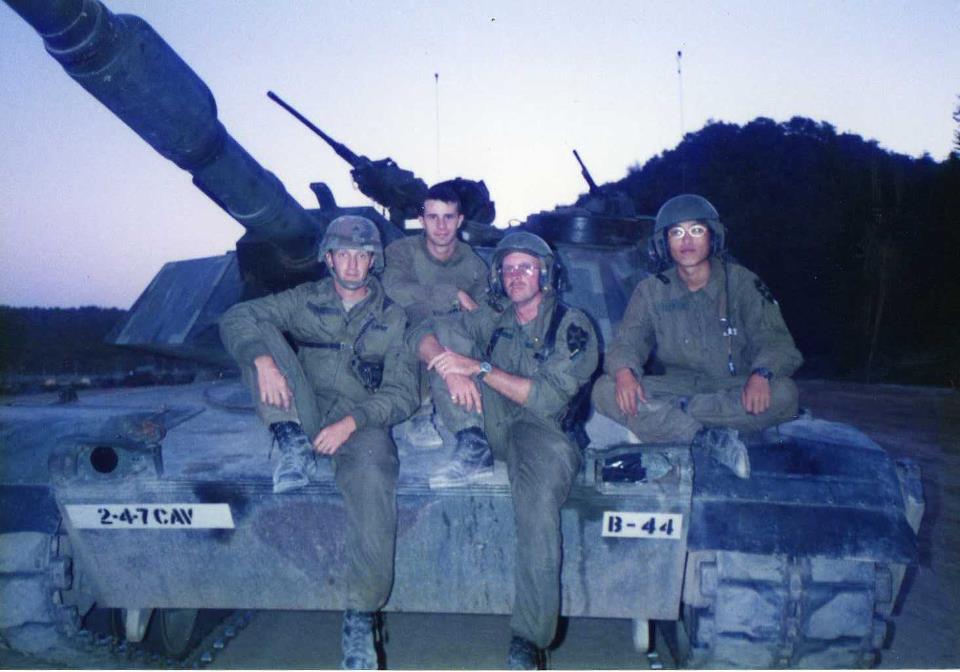 Firepower Tank Friday - M1A1 Abrams and it's crew from 4-7 Cav, 2ID in the latter 1990s, somewhere in the ROK. #tanks #firepowertankfriday #m1abrams #2id #rok #armor #ilovetanks #tanklover