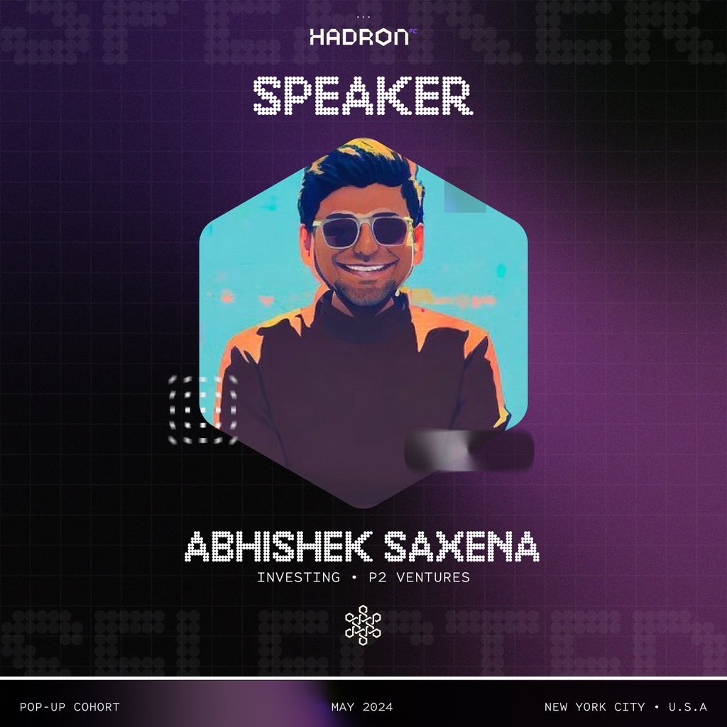 📈 The “$” man @abhishek095 from P2 Ventures on blue oceans, opportunities and mass narratives ~ Catch him IRL during our second pop-up cohort in New York City (May 1st - 3rd)