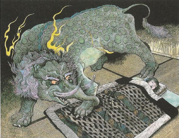 Baku (獏 or 貘) is a mythical creature in Japanese folklore capable of devouring nightmares. It is also the Japanese name for a tapir. Summoning Baku-san to devour bad dreams is not without risk, as it is believed a hungry Baku might devour dreams and hopes too. #FolkyFriday