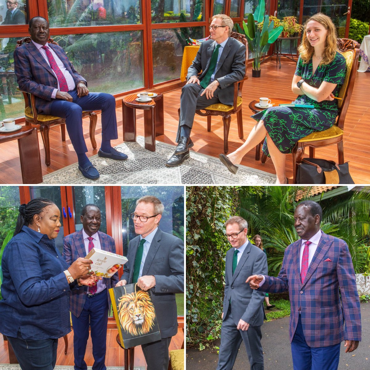 Raila Odinga hosts the High Commissioner of the UK to Kenya, Dr Neil Wigan at his Karen home