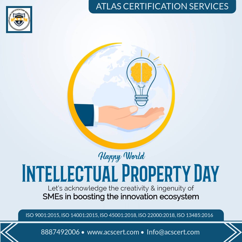 'Happy Intellectual Property Day! At Atlas Certification Services, we understand the value of protecting your innovations and creations. ISO certifications can help safeguard your intellectual property  #IntellectualPropertyDay #ISOCertification #Innovation #Compliance #AtlasCert