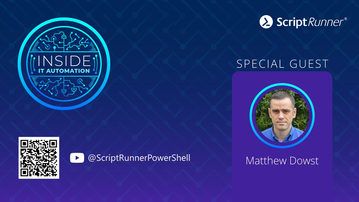 🎤 We had a great conversation with Matthew Dowst about successful #PowerShell projects & more. 📺 Our „Inside IT Automation“ episode with him airs on Tuesday April 30th, 10 am EDT | 16:00 CEST. 🥳 Join the premiere & get a @ManningBooks discount code. youtube.com/watch?v=Q-yJrl…