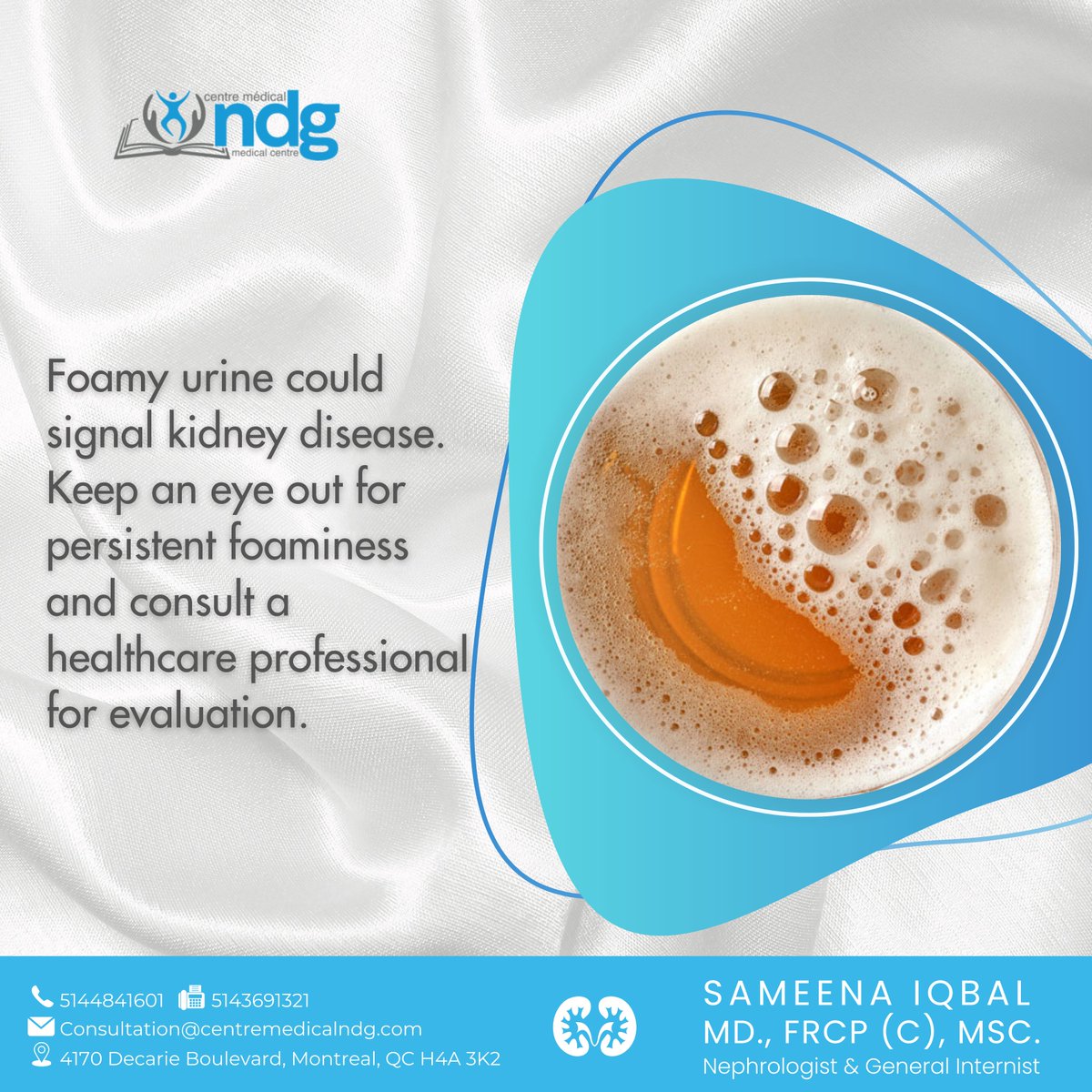 Foamy urine can signal kidney disease, particularly if it persists. This foaminess may indicate proteinuria, where excess protein leaks into urine due to impaired kidney function.

#KidneyHealth #FoamyUrine #Proteinuria #KidneyDisease #HealthAwareness #UrineHealth #RenalHealth
