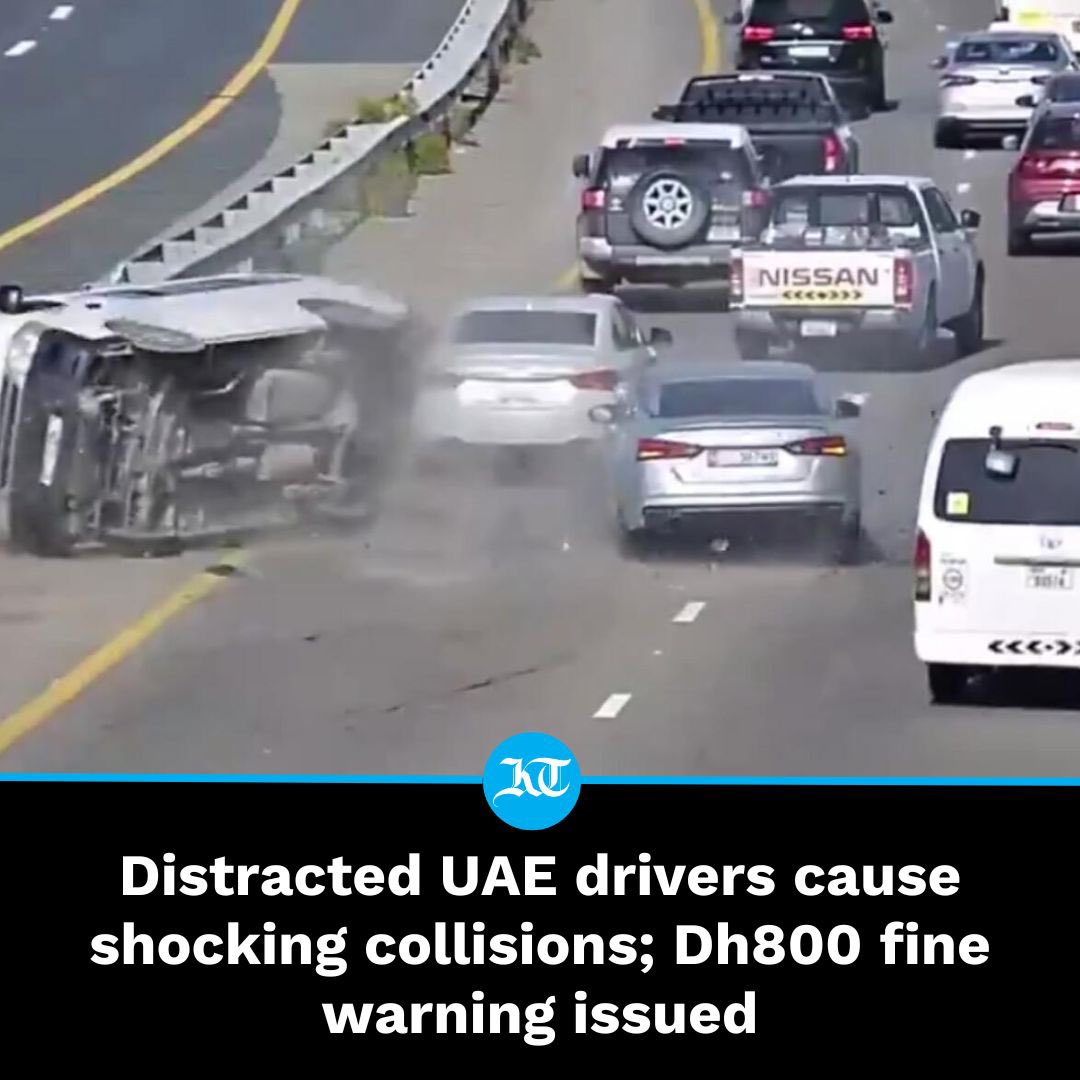 #UAE: Distracted #driving — which includes using phones, eating, drinking, and putting on makeup behind the wheel — is one of the major causes of #road #accidents in the country. khaleejtimes.com/uae/watch-dist…