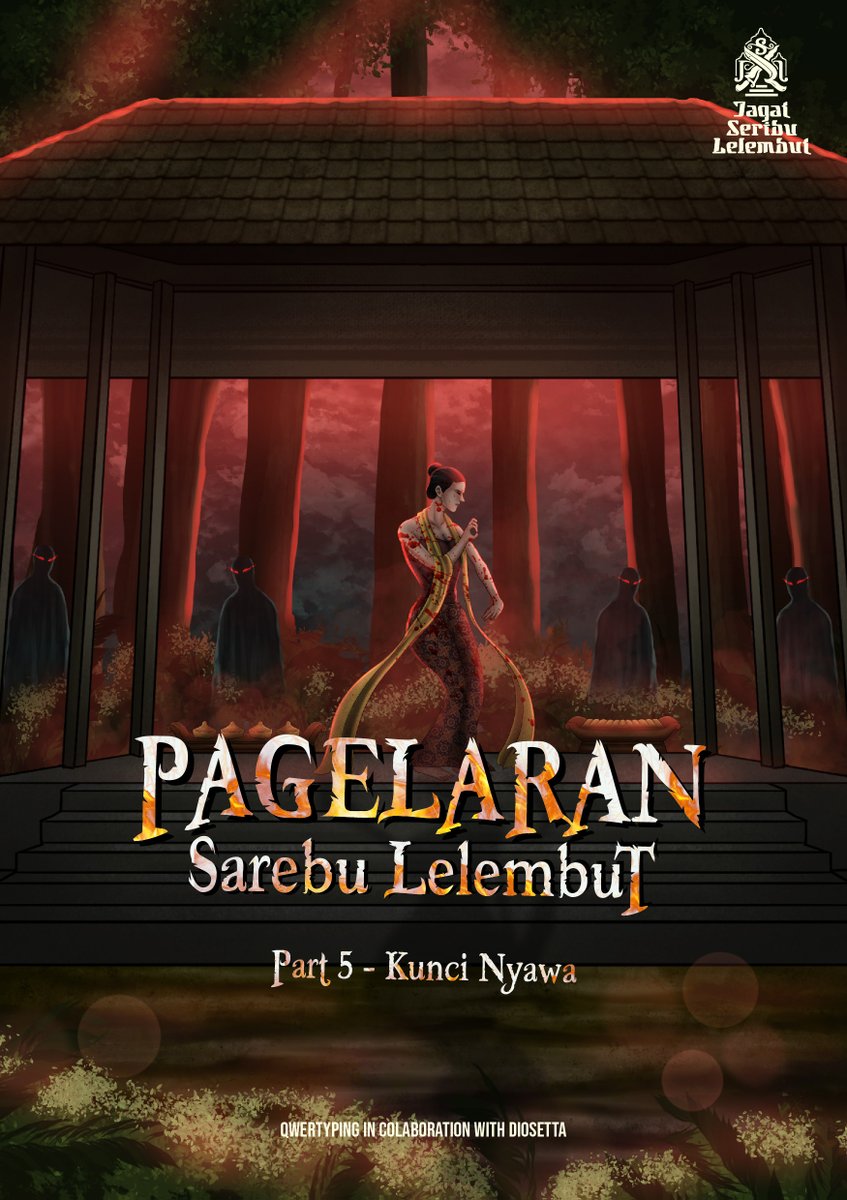 PAGELARAN SAREBU LELEMBUT

Lekuk indah tubuh, suara merdu dan senyuman teramat cantik adalah malapetaka yang harus ditebus oleh nyawa. Manakala panggelaran sarebu lemlembut berlangsung.

[ Part 5 – Kunci Nyawa ]

@bacahorror @IDN_Horor @diosetta 
#bacahorror