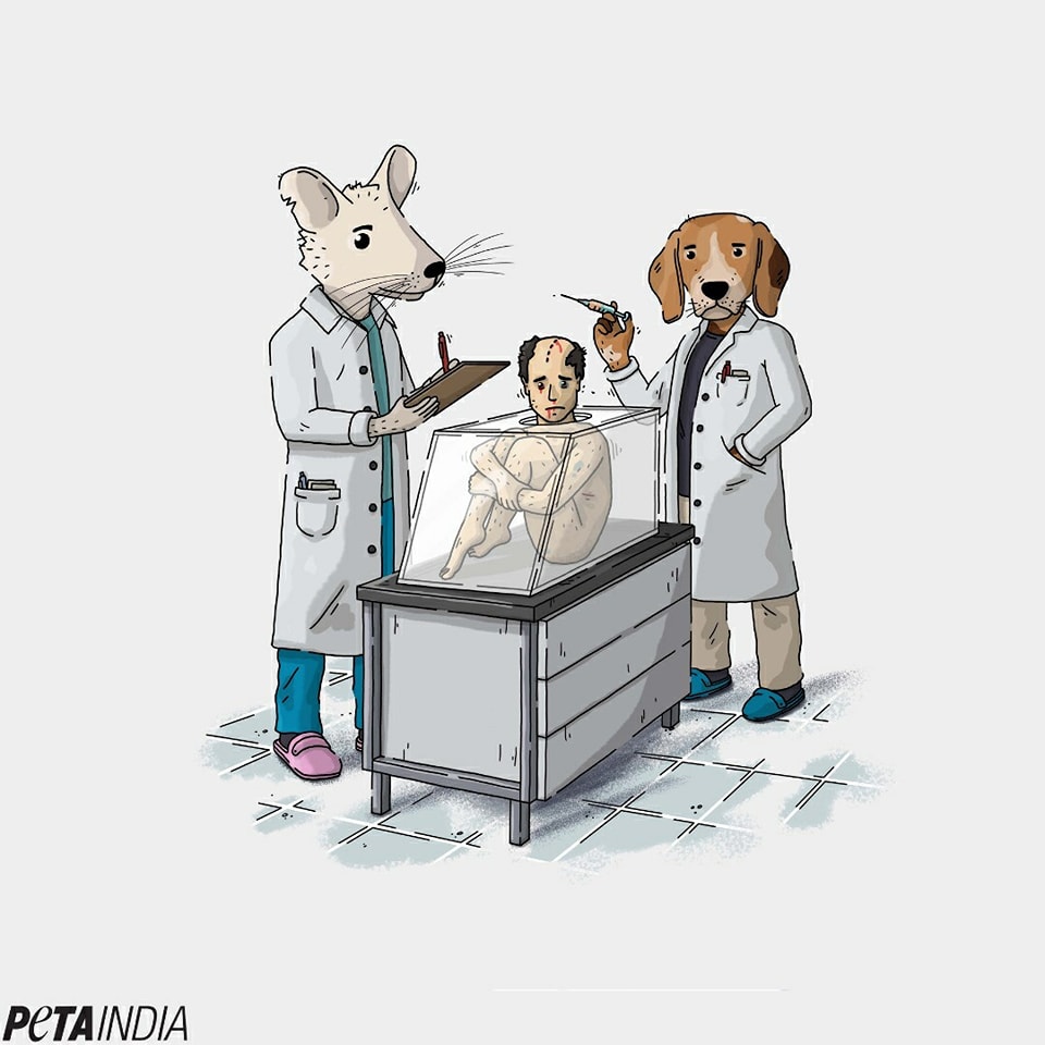PetaIndia's tweet photo. Mice, beagles, and other animals are tortured in experiments that cannot accurately predict results in humans. Today, there are superior, non-animal and human-relevant ways to research and test. https://t.co/8HEAjN8b52
#WorldWeekForAnimalsInLaboratories https://t.co/XE9iZHHH7i