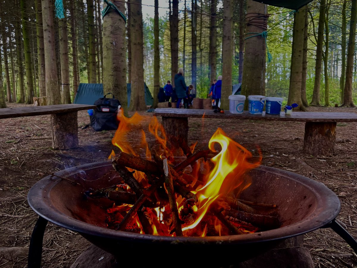 Lovely cold morning for a spot of bushcraft with @RobinHoodPS #bushcraft