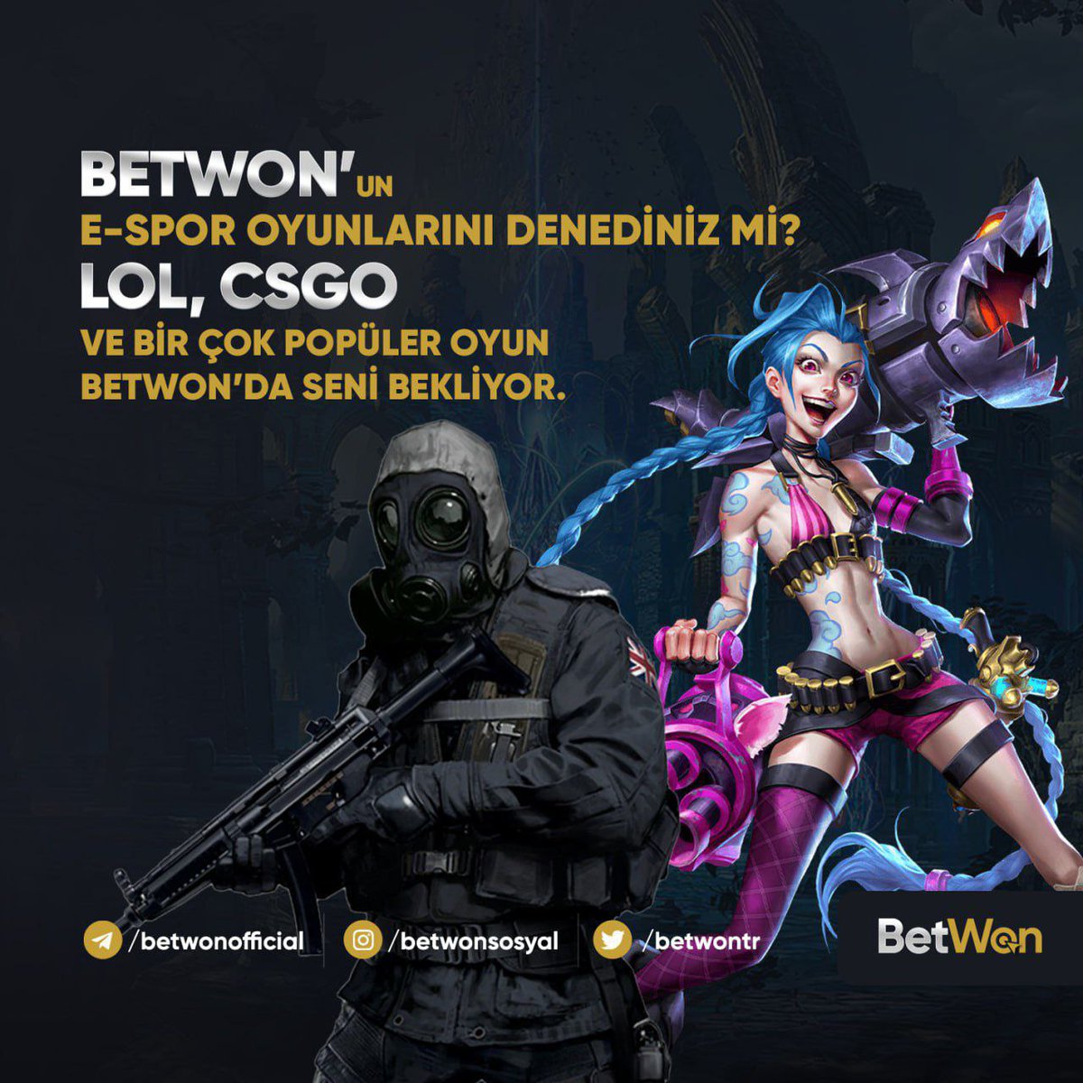bonusnerde's tweet photo. BETWON'UN E-SPOR OYUNLARINI DENEDİNİZ Mİ?

⭐️ 💜Lol, CSGO ve bir çok popüler oyun Betwon'da seni bekliyor..💕

GÜNCEL GİRİŞ : https://t.co/Yn9foeZ8id

#lol #espor #betwon
#Resmibetwonhesabı #ADSvGS  Fenerbahçe - Beşiktaş  #Wanda Audi A6 https://t.co/YXjKnBzeGb