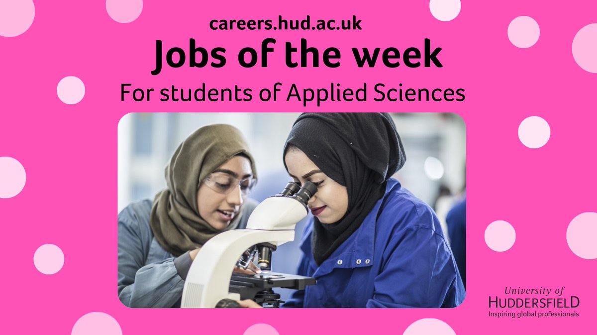 👋 Searching for full-time, part-time or voluntary work? Check out our Jobs of the Week page to see what you can apply for ➡️ hud.ac/q8z #HudUni #JobsOfTheWeek #Career