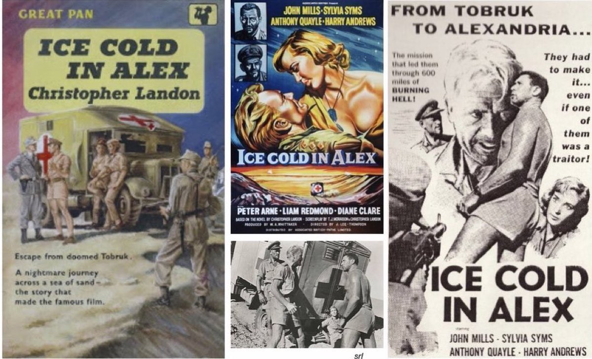 3:25pm TODAY on @Film4    👉joint #TVFilmOfTheDay

The 1958 #War film🎥 “Ice Cold in Alex” directed by #JLeeThompson from a screenplay by Christopher Landon & T.J. Morrison

Based on #ChristopherLandon’s 1957 novel📖

🌟#JohnMills #SylviaSyms #AnthonyQuayle #HarryAndrews