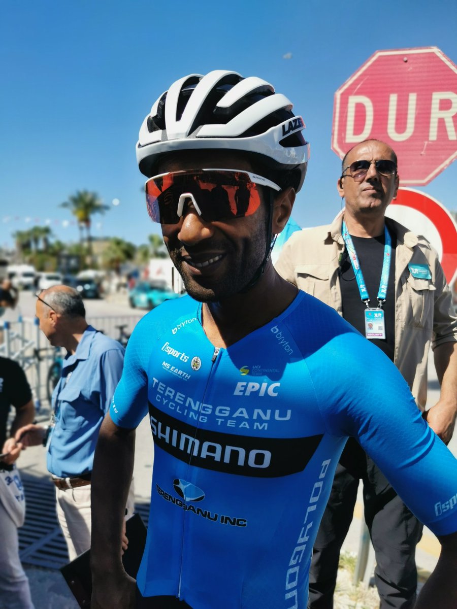 Merhawi Kudus who was 3rd overall in the TUR in 2019 is one of the favourites today. Now racing for Malaysia's Terengganu team, he joked this morning : "I'm no longer a climber but a sprinter". He came 9th on stage 3 and stage 4. #TUR2024