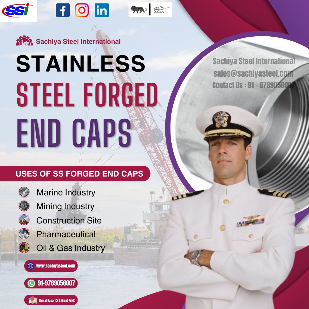'Tougher than the rest! Stainless Steel Forged End Caps! 🦾 🛡️'

#sachiyasteelinternational #stainlesssteel #industrialsolutions #forgedsteel #engineeringsolutions #industrial #technology #building #india #mumbai #engineering #innovative #durable #madeinindia #industryexperts