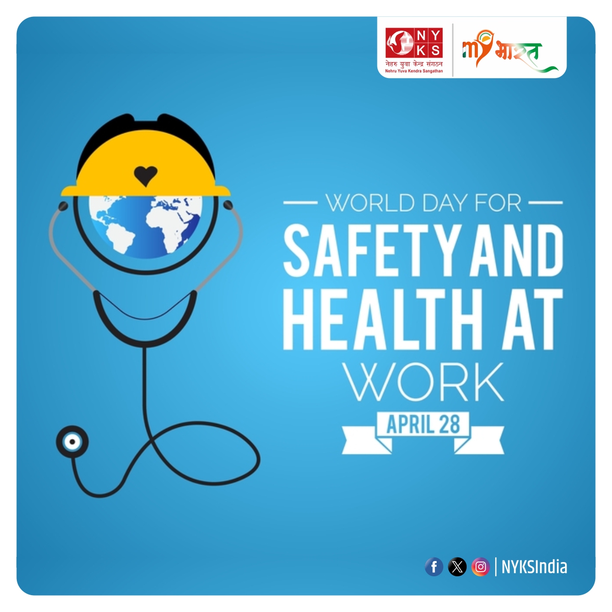 Today, let's reaffirm our commitment to safety and well-being in the workplace. Together, we can create safer and healthier environments for all. 💼👷‍♂️ #SafeWorkplaces #HealthAndSafety #NYKS @Anurag_Office @ianuragthakur @YASMinistry @NisithPramanik @NITKM2021 @LabourMinistry