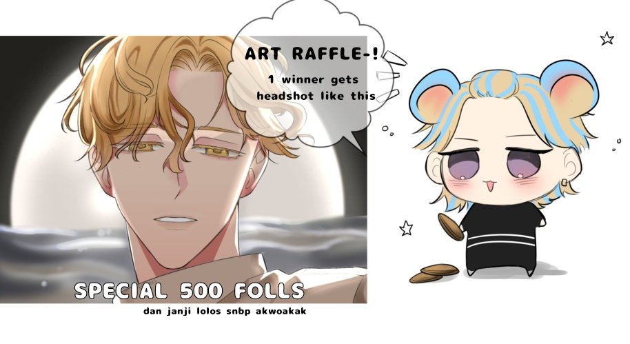 ART RAFFLE ๑๑ Win a headshot ilustration like this! How to join🤔 > like & rt > follow me >optional: comment with ur oc or fav character♡ Ends on April 30th tysm for 500 followers <3