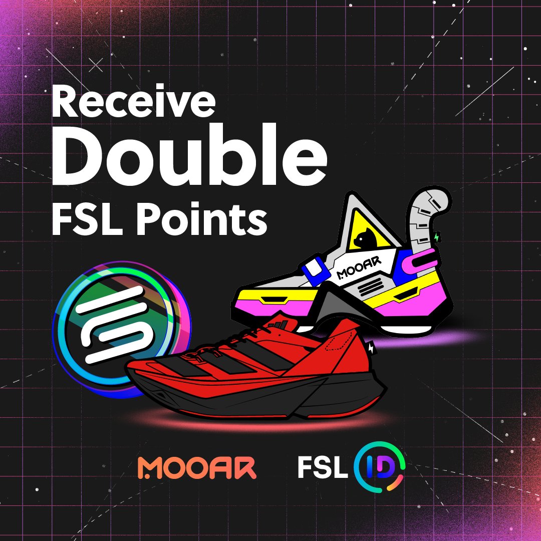 #MOOAR Points, #MOOAR Fun! 😺 🚀 Starting this Friday, April 26th, earn double FSL Points on MOOAR when you trade: 🏃‍♂️ #STEPN X #MOOAR Genesis Sneakers 🏃‍♂️ STEPN X @adidas Genesis Sneakers Ensure that your #FSLID is linked to your trading wallet to grab those extra points! 🎉…