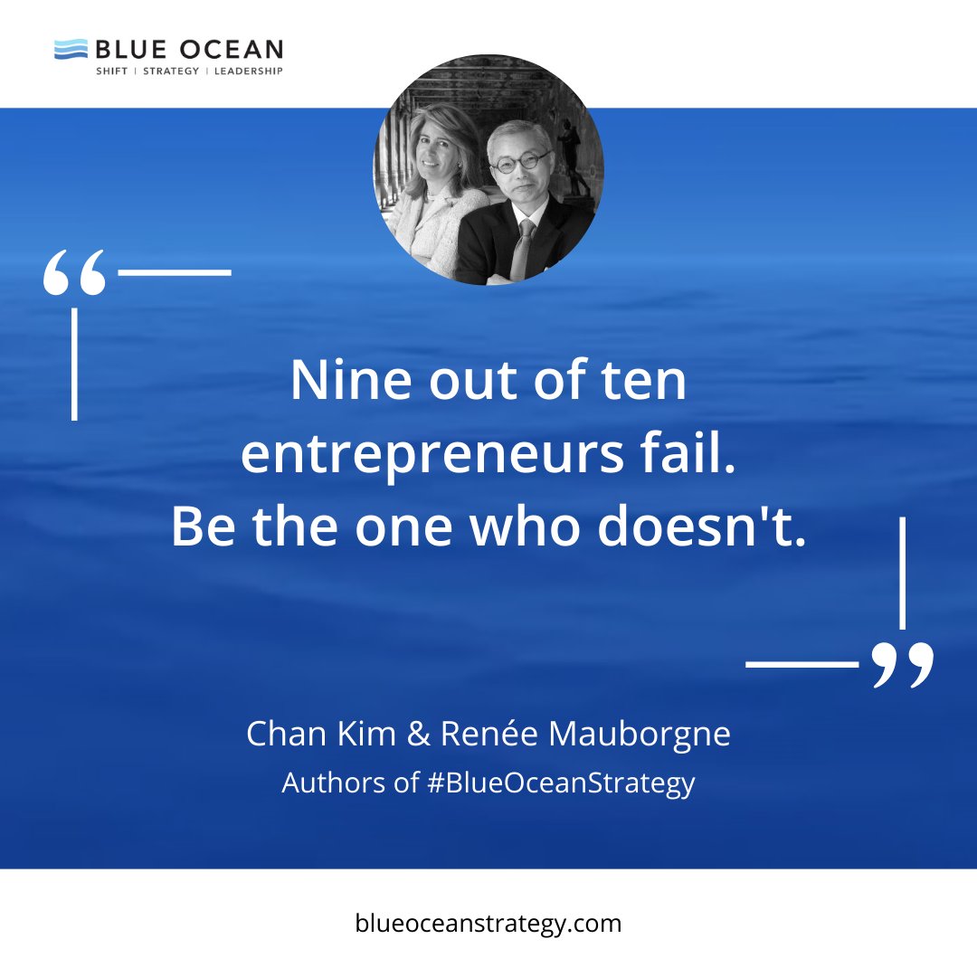Ninety percent of businesses fail within ten years. If you want to minimize the randomness and trial and error in creating new market space, follow five systematic steps to creating a #BlueOceanShift. Learn how: blueoceanstrategy.com/blog/five-step… #blueoceanstrategy