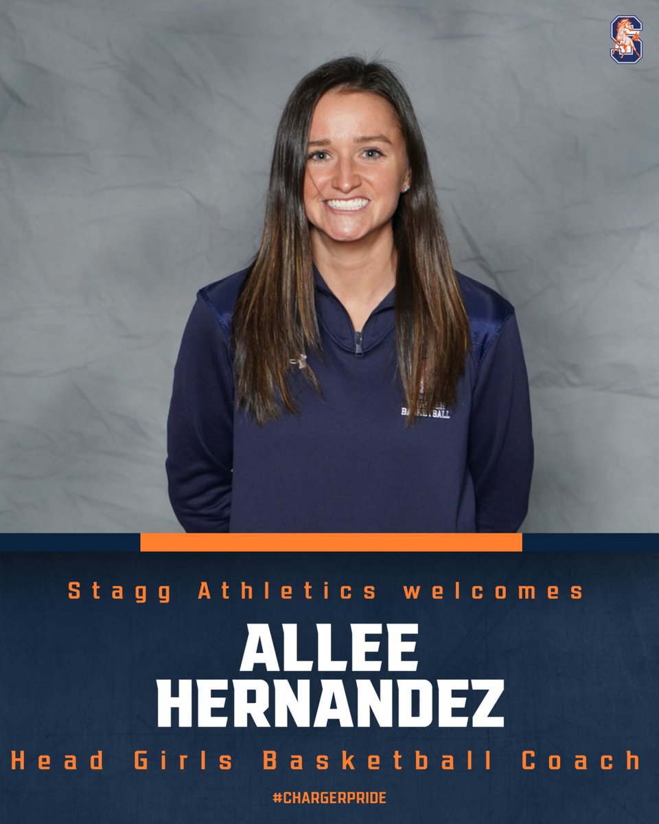 We are excited to welcome our new Head Girls Basketball Coach, Allee Hernandez! Let's Go Chargers! #chargerpride @StaggGirlsHoops @stagghighschool @ericolsen00 @CHSD230