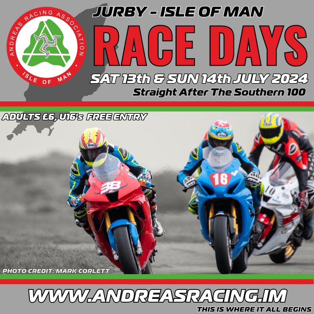🇮🇲 !! IF YOU ARE COMING TO THE S100 IN 2024 !! 🇮🇲 Why not stay a few extra days and come to the #ARA 2 day race meeting at #Jurby. The event will feature a host of top local competitors and a number of competitors from the #S100. @S100Isleofman finishes on the 11th July and…