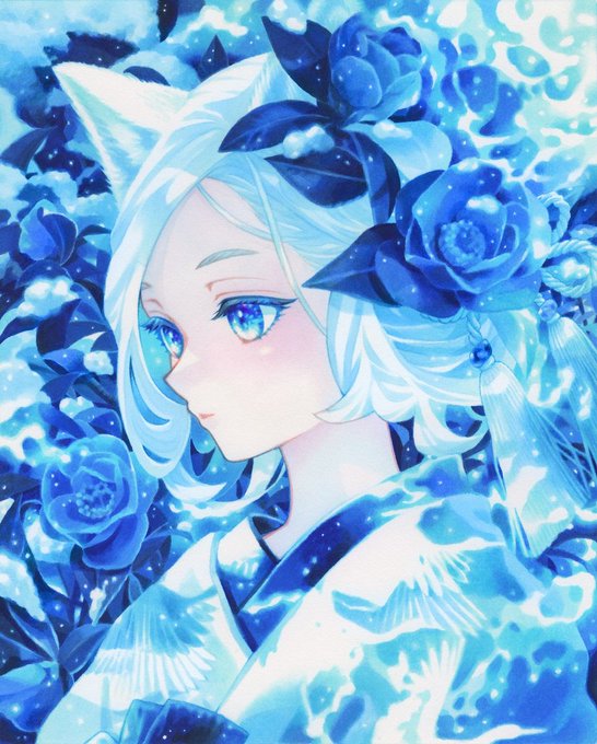 さき様☆手描きイラスト☆コピック☆アナログイラスト⭐︎夢絵