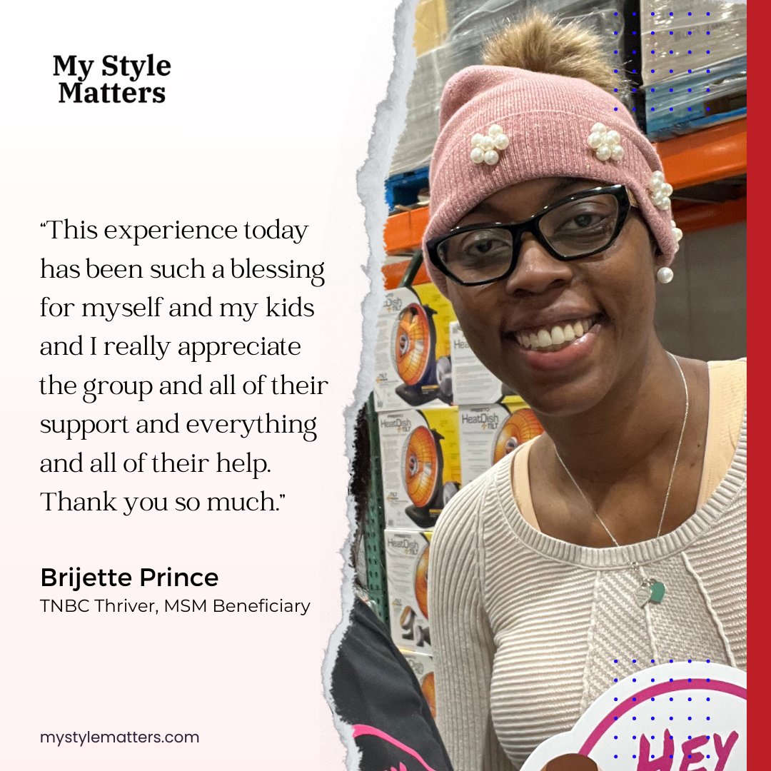 Brijette's TNBC battle has been tough, but her resilience shines. Support survivors like her. Your involvement brings hope. Donate: bit.ly/423yExM #BreastCancerSurvivors #SupportForSurvivors #EndDisparities #DonateForACause