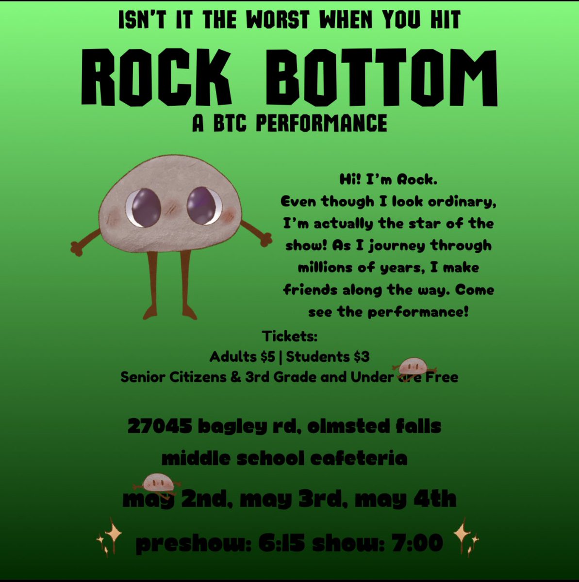 Don’t take this opportunity to see a fantastic production for “granite”! <a href="/OFCSDistrict/">OFCS District</a> @OFCSSuper <a href="/ofmsbulldogs/">OFMS</a>