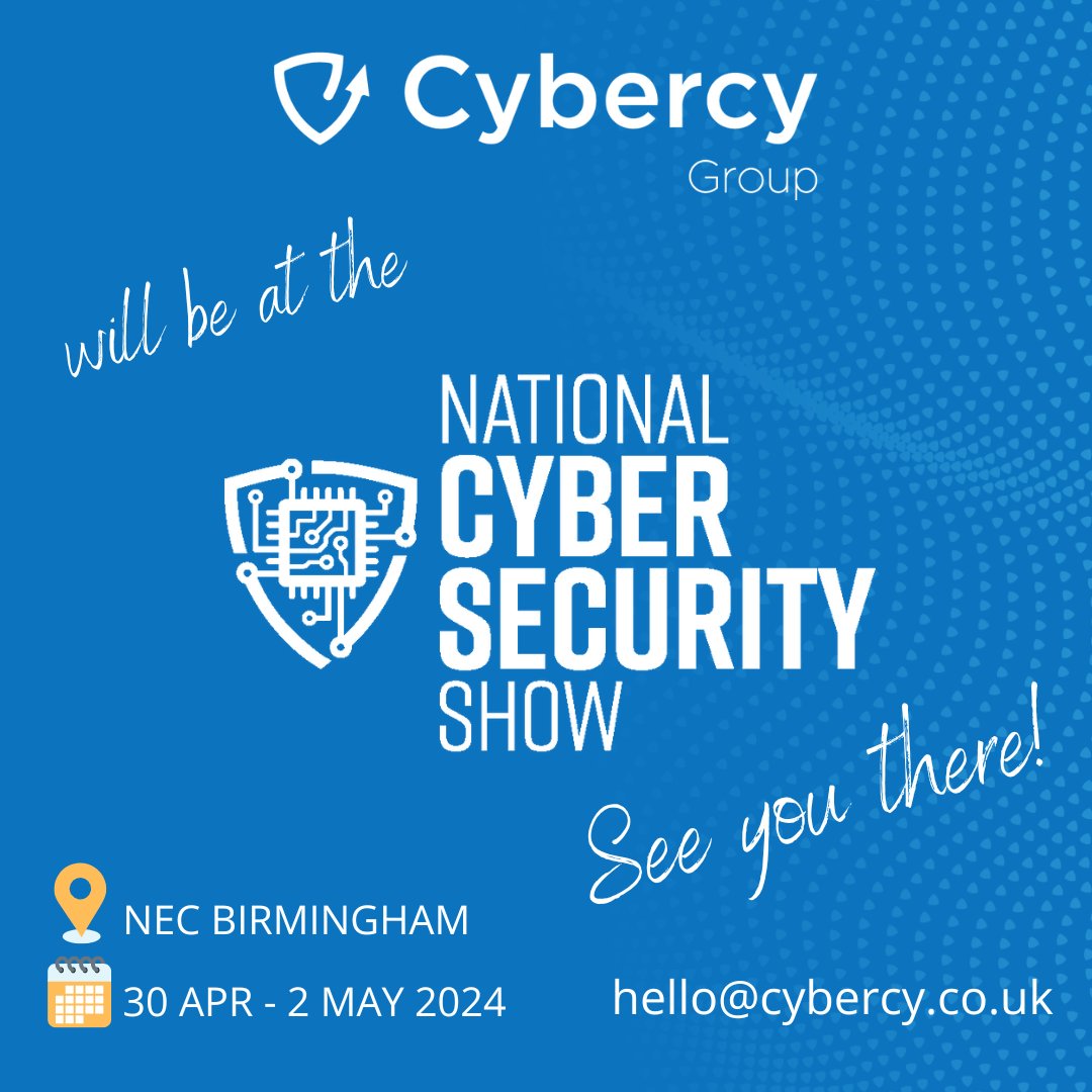 Are you going to the @ncss_cyber?

#TeamCybercy will be there for the whole 3 days, so if you’d like to arrange a meet-up with Sunny and the team, just drop us a comment or a message and we’ll make it happen!

Hope to see you there!

#NCSS #NCSS2024 #Exhibitions #CyberSecurity