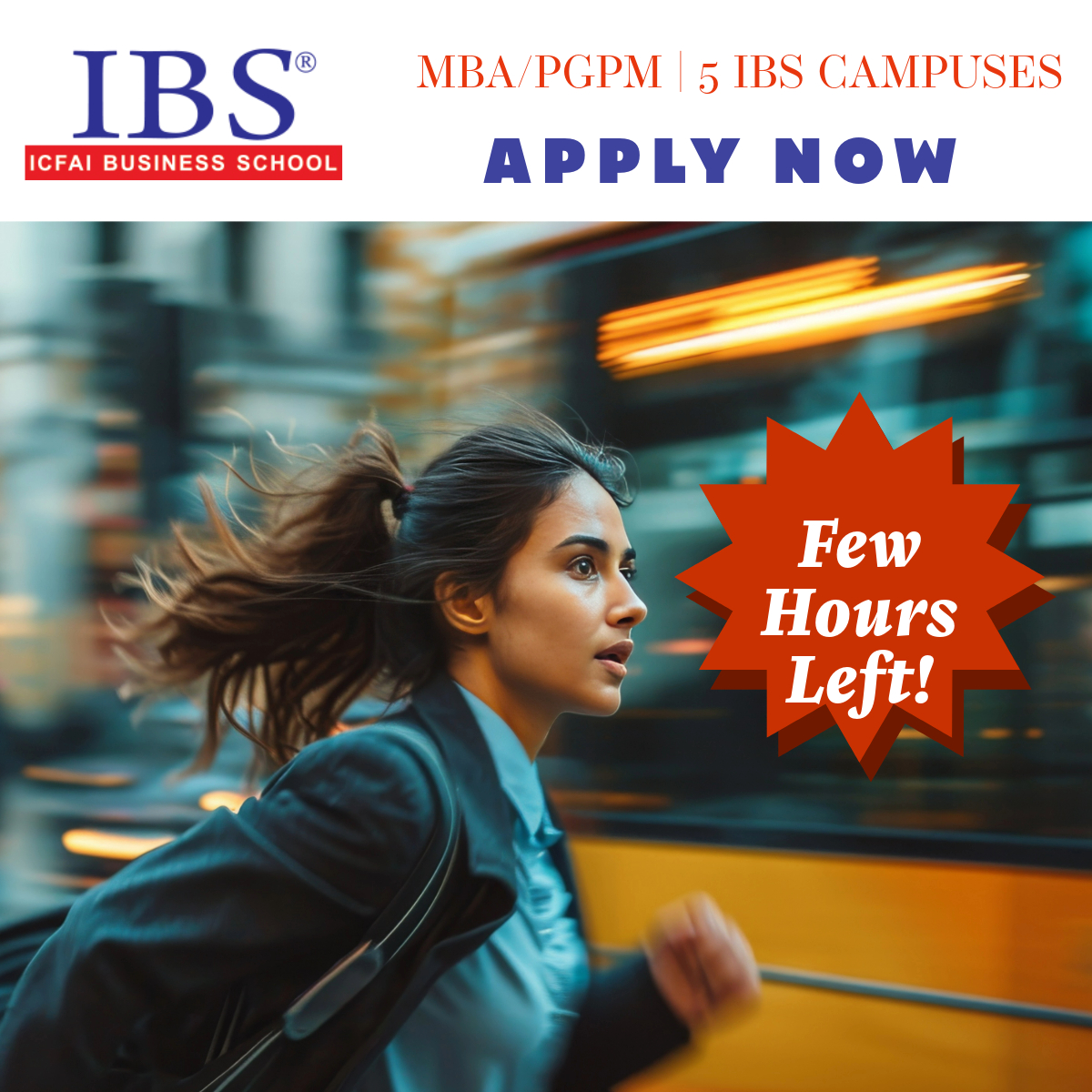 📢 Only few hours left!
🚦 Don't miss this opportunity!

Applications for 5 IBS Campuses will close today!
#IBSAhmedabad #Dehradun #IBSGurgaon #IBSKolkata #IBSPune
🎓 MBA/PGPM 2024-26
✅ Apply Now bit.ly/44j6qzV

Why IBS?

🌍 10% of 66000+ Alumni work at global locations…
