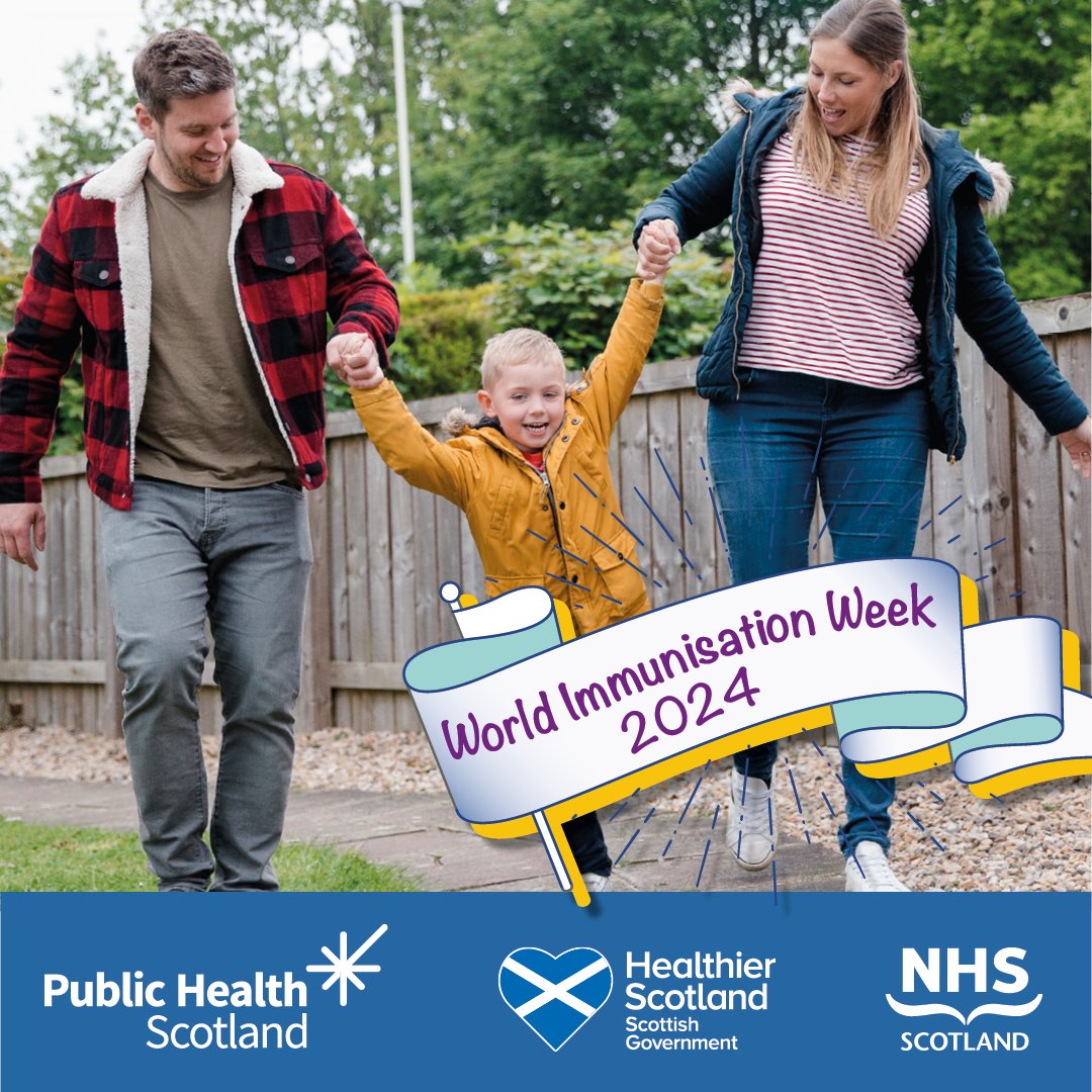 Immunisation is a global health and development
success story, saving millions of lives every year.

If you think you or your child have missed any vaccinations, contact your local NHS immunisation team. You can find their details at: nhsinform.scot/gettingvaccina…

#WIW24