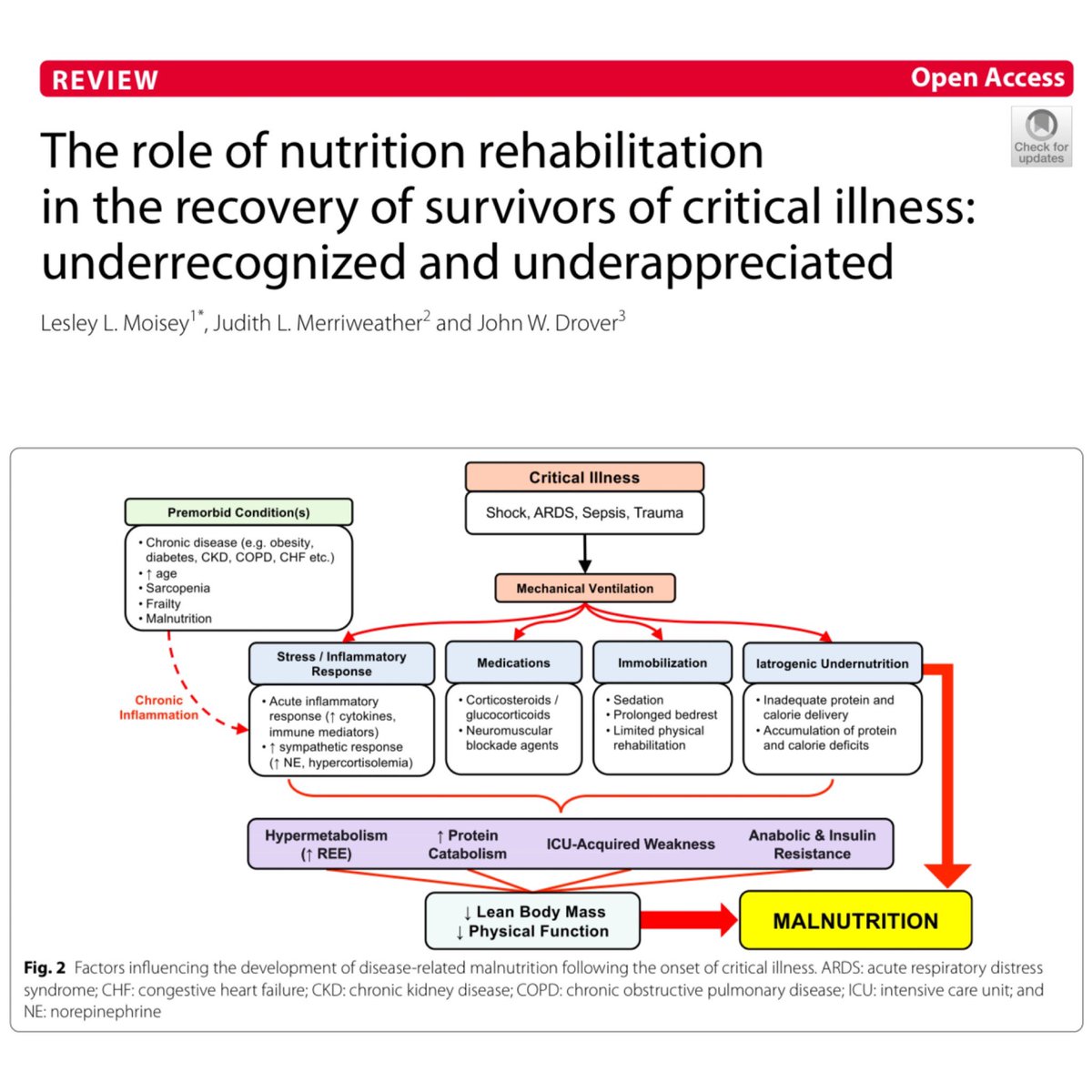 Nutrition is on my mental checklist as soon as a patient arrives in my ICU. It is extremely easy for them to become malnourished. Here are some factors that contribute to that. 🎩 tip to the authors. eddyjoemd.com/foamed/