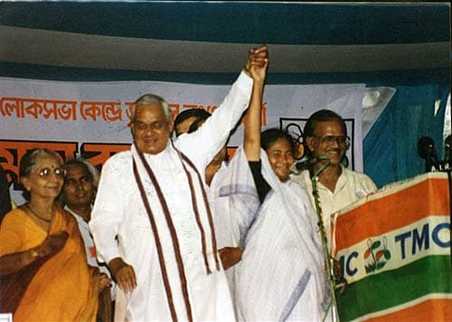 After Babri Demolition, in 1999, secular Mamata Didi joined the BJP-led National Democratic Alliance (NDA) government and was allocated the Railway Ministry.