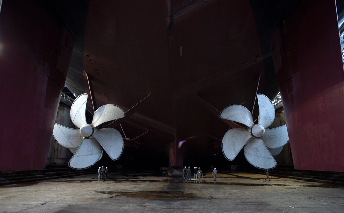 USS John C. Stennis (CVN 74) Flooding the Dry Dock … dvidshub.net/r/pebgis #Navy