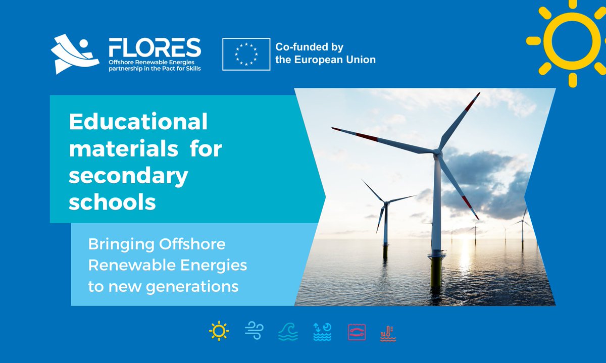👨🏽‍🏫 Have you already checked our educational materials for secondary-school #teachers?

Download them from our website & bring #Offshore #RenewableEnergies to your classroom!

Wind, solar, ocean currents, wave and tidal energy... and in 4 languages! ➡ lnkd.in/dkZD8bjk