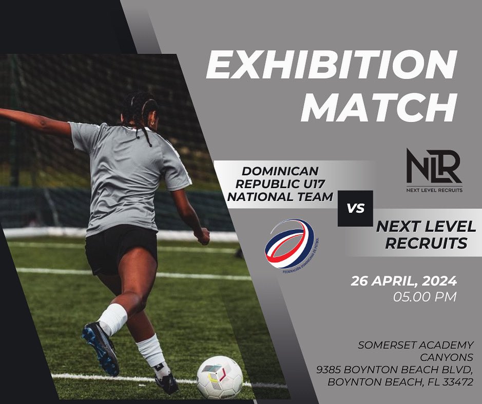 Today’s the day! Huge event for Next Level Recruits as we take on the Dominican Republic U17. DM me for the livestream or a copy of the game.