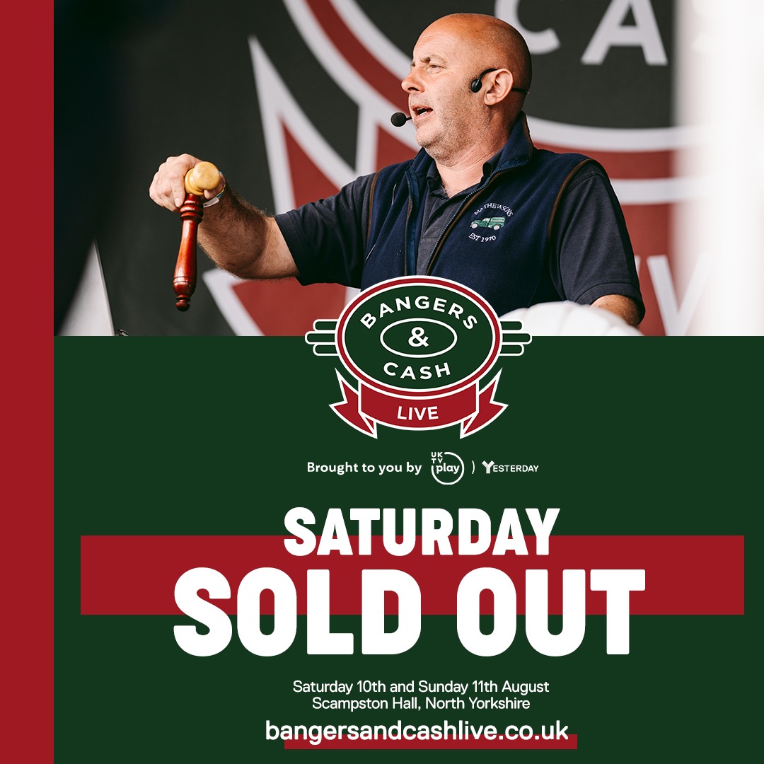 🚘 With just over 3 months to go until the return of #BangersAndCash Live, we've now 🚨SOLD OUT🚨 of tickets for Saturday but with an auction on both days, there's still a chance to fully experience the day, with tickets for Sunday 11th August still available. Book yours here: