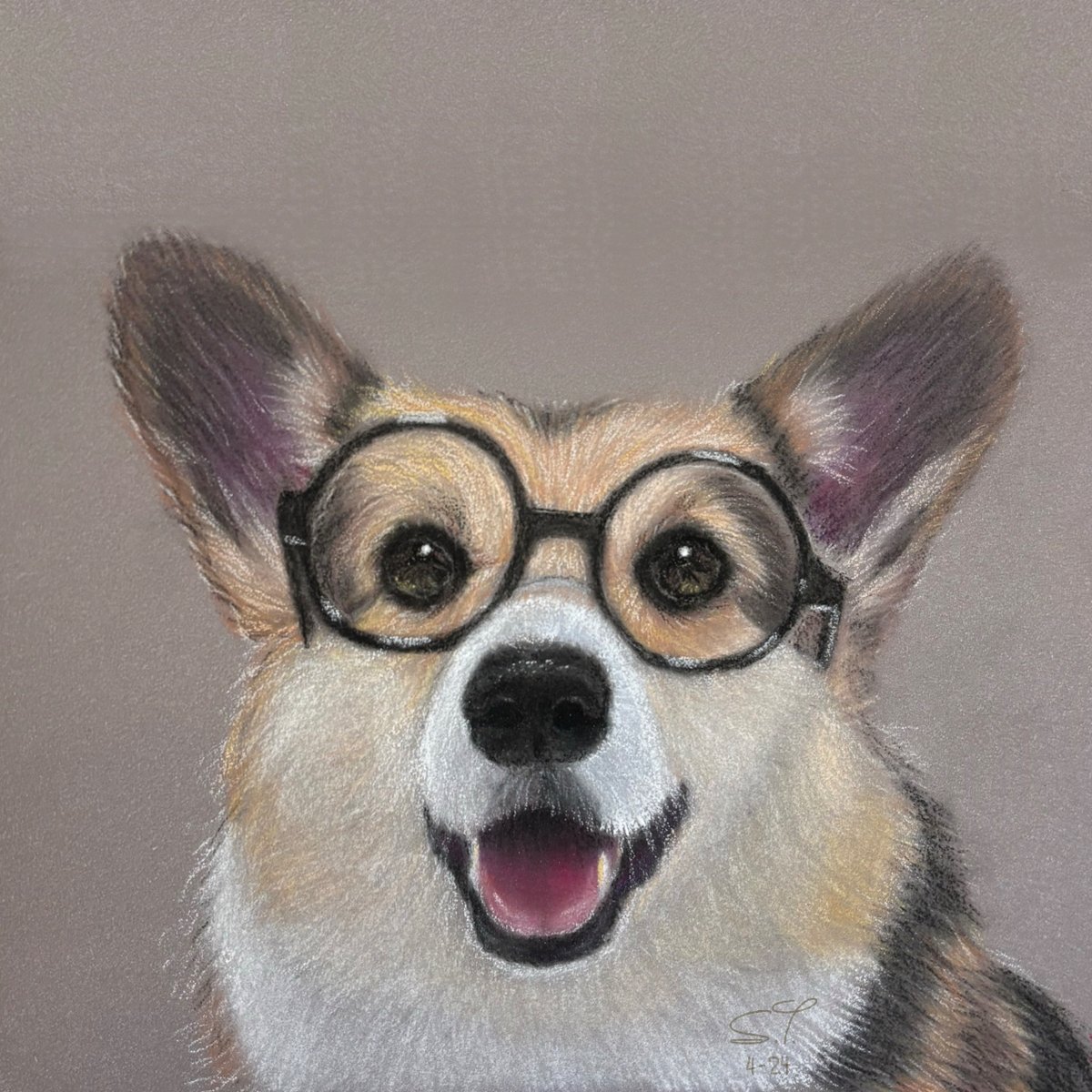 Smarty Pup's Portrait 🐶 #DogsWithGlasses
#PetArt
#CreativePets
#DogLovers
#GlassesStyle
#ArtOfTheDay
#AnimalArt
#PetPortrait
#CuteDogsOfInstagram
#DogsofInsta
#PaintingPets
#FourLeggedFriends
#FurryArtist
#Petstagram
#AnimalLovers
#DogPainting
#Sandrilina