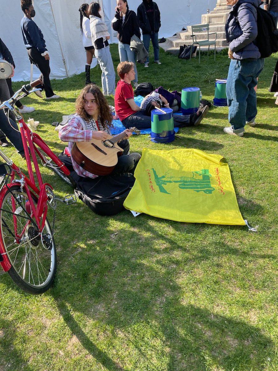 The terrorist Hezbollah flag has been raised in American universities. Hezbollah terrorists have killed thousands of Syrians and displaced entire cities, some foolish students support this terrorist organization similar to ISIS.

Hezbollah is designated as a terrorist…