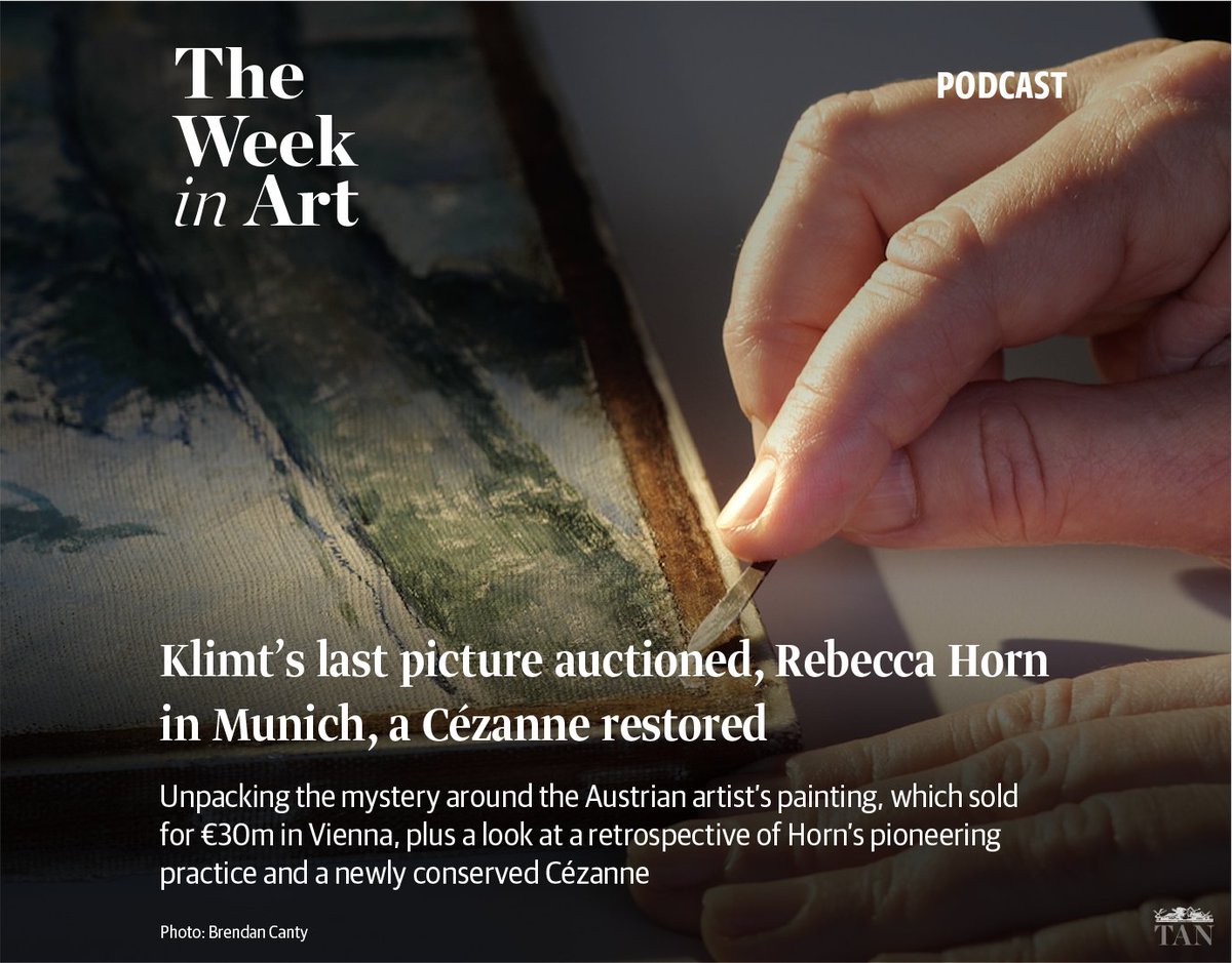 On this week’s episode of The Week in Art podcast: Klimt's final masterpiece fetches €30M in Vienna, Rebecca Horn's pioneering work is showcased in Munich, and a Cézanne gets a fresh restoration @benlukeart

Listen now: ow.ly/tn9A50RoVgc

Read more: ow.ly/mZQW50RoVge