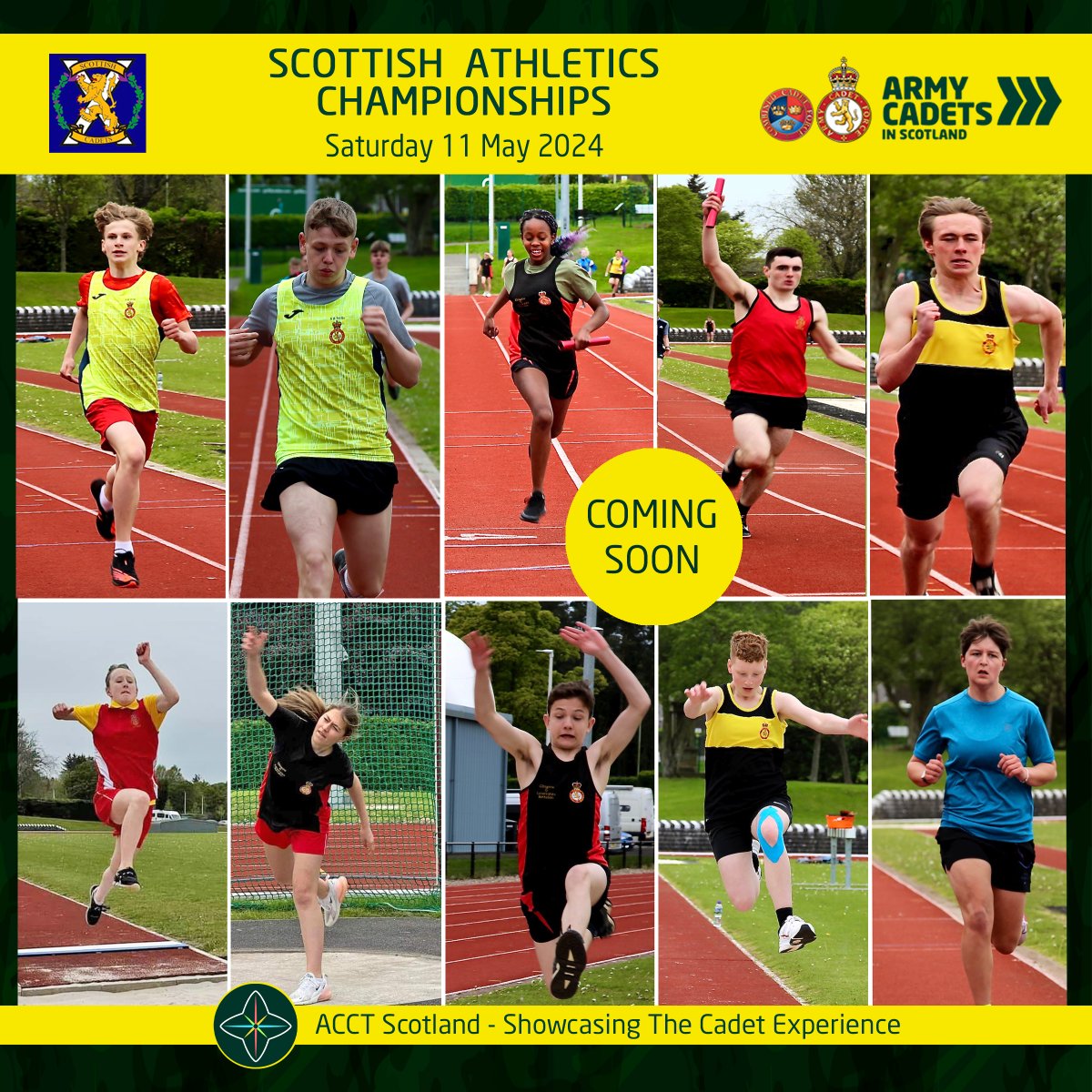 51 Bde Scottish Athletics Championships Saturday 11th May 2024 Ronnie McIntosh Athletic Stadium, Dundee, DD4 9BX #ArmyCadetsScot