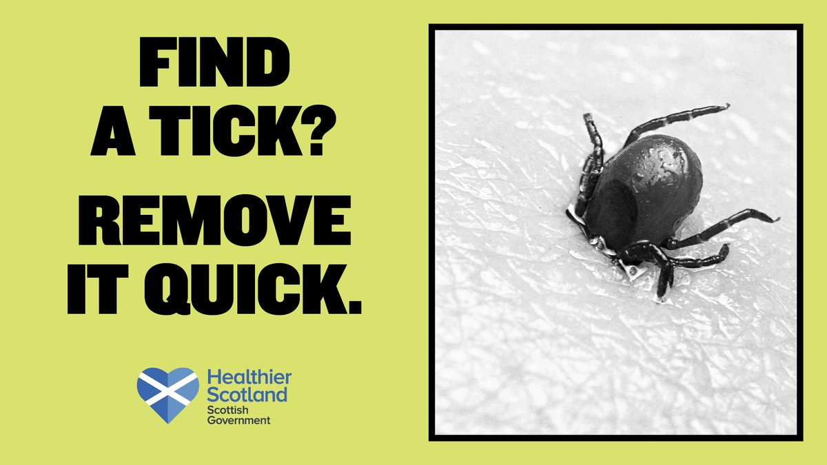 If you’re spending time outdoors this summer, be tick aware. Take measures to prevent getting bitten, and if you do get bitten, remove the tick as soon as possible. More information - nhsinform.scot/lyme-disease