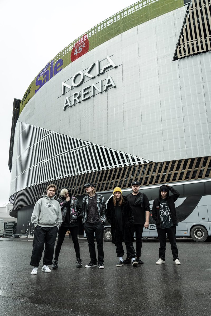 It was a long journey around the EU + UK but we’re finally back in the grey home 🇫🇮. Big day tomorrow. #BlindChannel #NokiaArena #Tampere #Finland