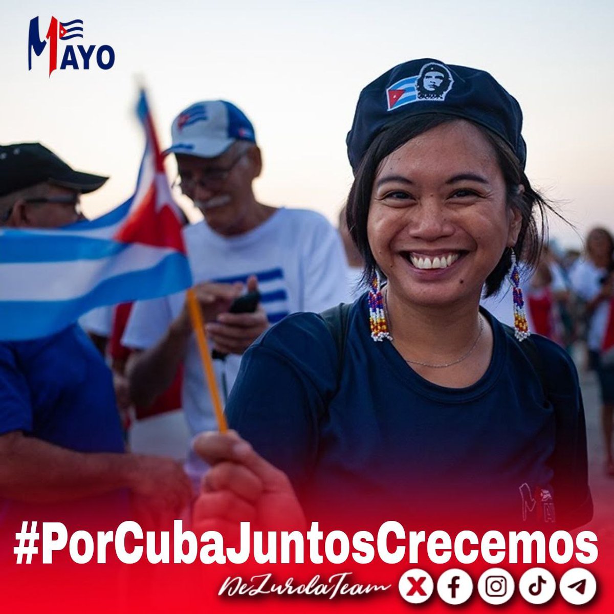 Buenos días 🇨🇺
Ya casi vamos calentando los motores para este #1Mayo.
#UnLatidoPor te invita a encontrar un desfile repleto de cubanos festejando que #PorCubaJuntosCreamos el Socialismo!  

#DeZurdaTeam