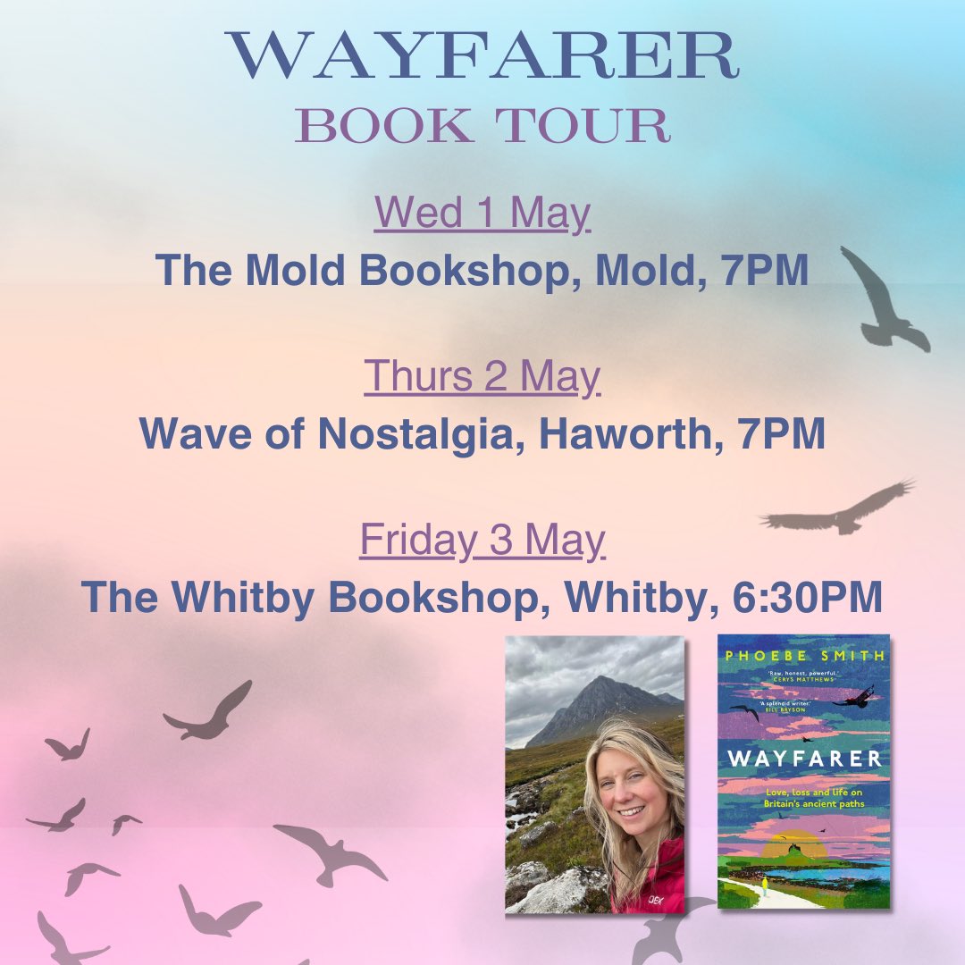 Mini book tour incoming… @northwaleslive @WalesOnline @leaderlive @BBCRadioWales @PNetbook @Welcome2Yorks @yorkshirepost @thewhitbybooks1 @VisitWhitby @TheScarboroNews @PilgrimTrust @HarperNorthUK #Wayfarer