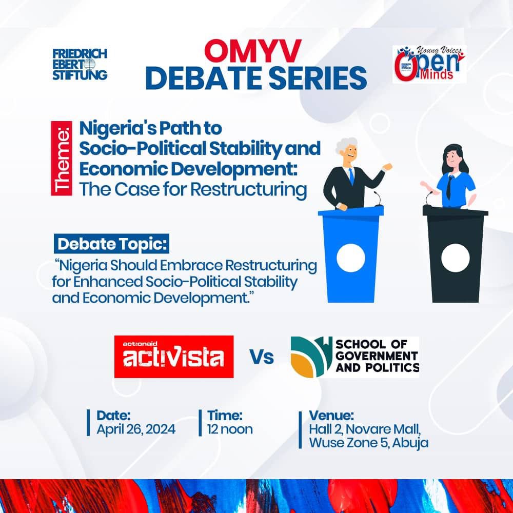 Should Nigeria make changes to how it is governed? 

Let’s find out today!!🎙️

Swipe to see our debaters and the details. 

See you soon! 

#Debate 
#youth 
#youthactivism 
#ColumbiaUniversity 
#viralvideo 
#activist