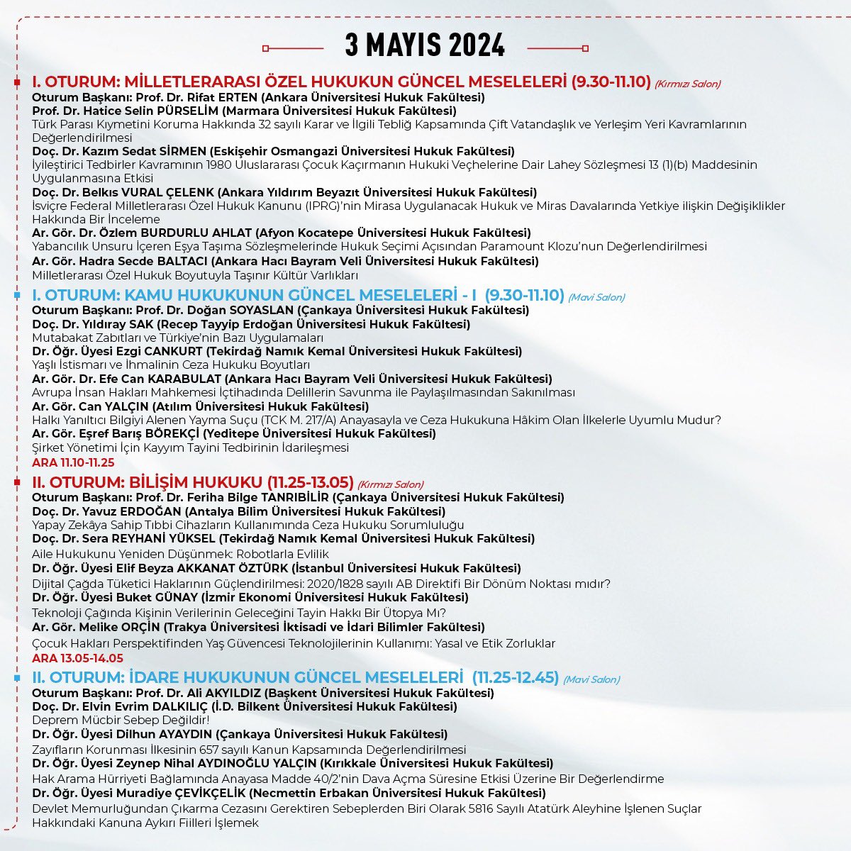 cankayau's tweet image. Adalet, eşitlik, hakkaniyet değerlerine dayanan bir hukuk anlayışını benimsemiş olan meslektaşımız Ceren Damar adına her yıl düzenli olarak yapılması planlanan sempozyumun dördüncüsü, 2-3 Mayıs 2024 tarihlerinde Merkez Kampüs Kırmızı ve Mavi Salon&apos;da++