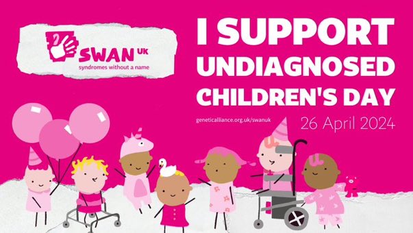 Today is #Undiagnosedchildrensday to raise awareness for all the children, young people that have a probable #genetic condition but remain undiagnosed. This can feel very isolating , #SWANUK connects families to help support each other.