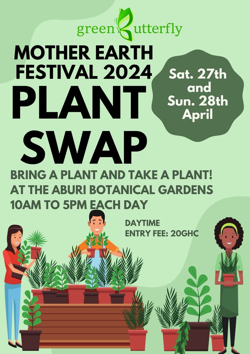I'm getting my plants ready for the PLANT SWAP! So far I have 2 prickly palm, 2 pepper plants, 3 florals, one grape plant, and 3 purple passion fruit seedlings! First come first serve starting tomorrow 10am at the Aburi Botanical Gardens! #MotherEarthFestival