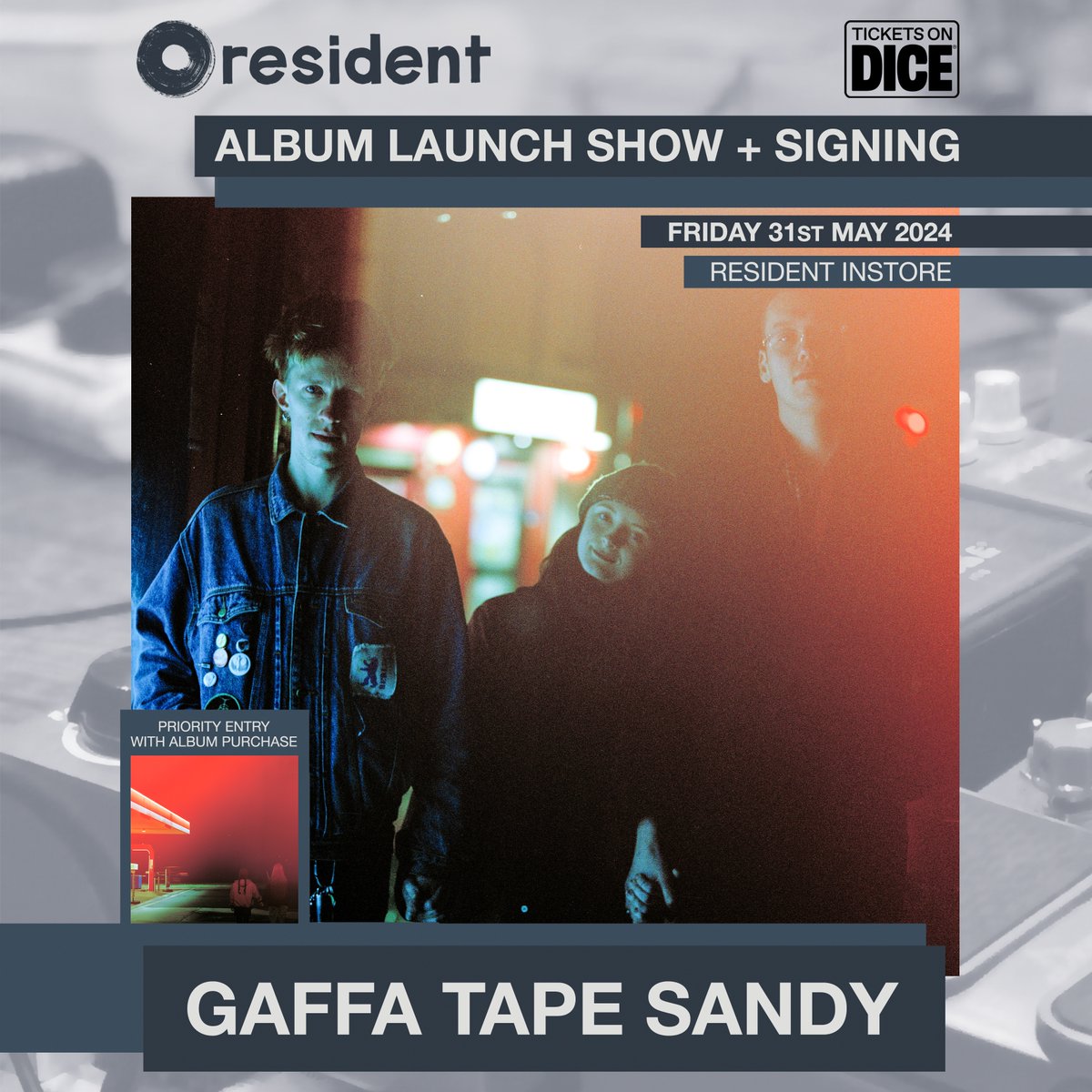 Don’t sleep on this one Brighton chums!!! On the same day our debut album comes out.. we’ll also be playing @residentmusic !!! 31st of May. Save the date. tickets below 🤯🤯 linktr.ee/gaffatapesandy